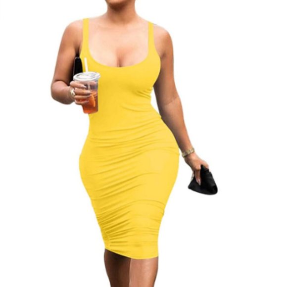 Dresses & Skirts - Women Sexy Casual Basic Pencil Bodycon Tank Dress
